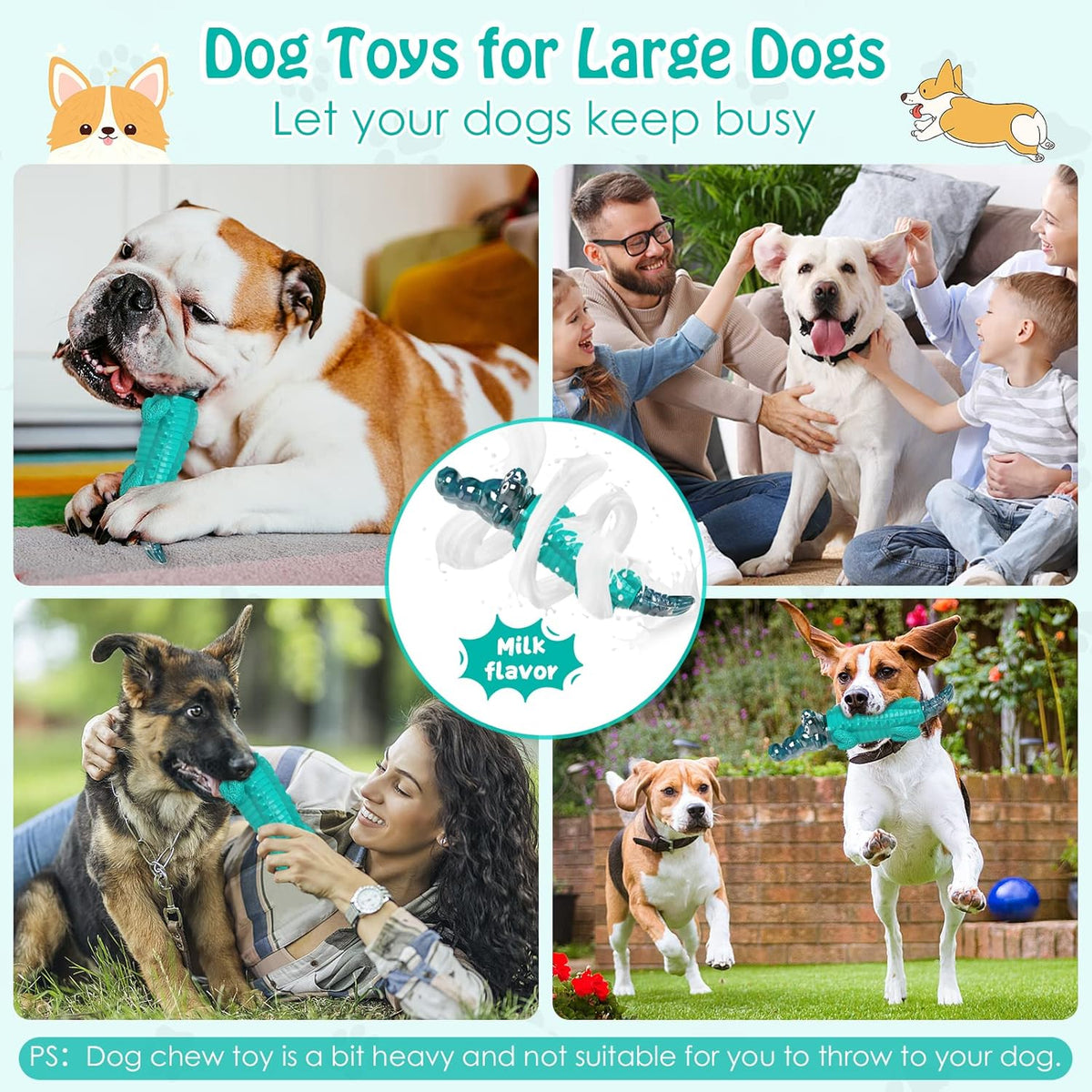 Dog Toys for Aggressive Chewers - Tough,Indestructible Dog Chew Toys for Large, Medium,Small Breed to Keep Them Busy - Mart Station