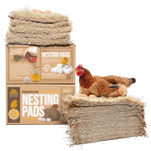 Eaton Pet and Pasture Nesting Pads for Laying Hens, 13" x 13", 10 Pack - Mart Station