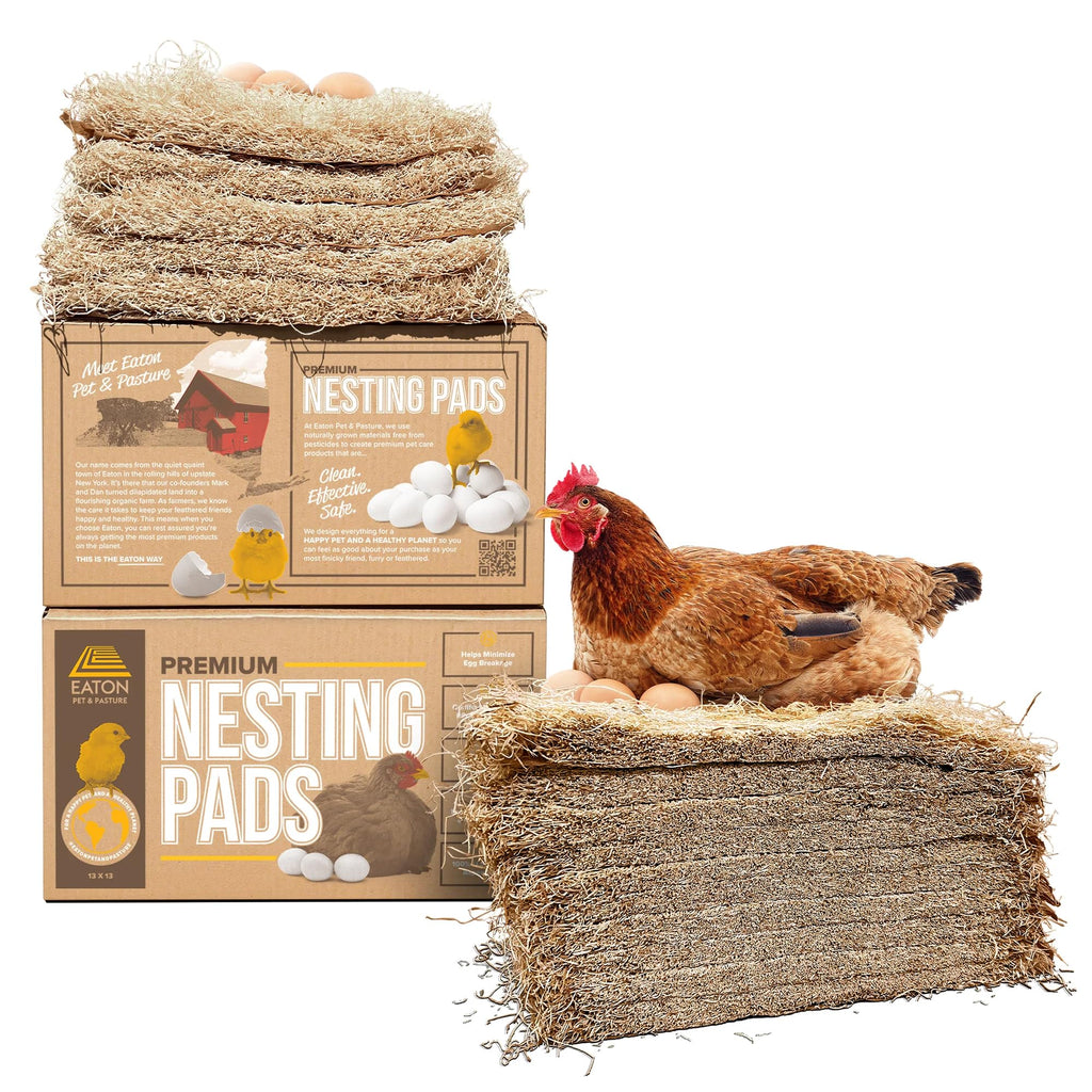 Eaton Pet and Pasture Nesting Pads for Laying Hens, 13" x 13", 10 Pack - Mart Station