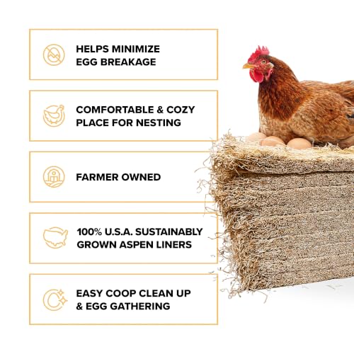 Eaton Pet and Pasture Nesting Pads for Laying Hens, 13" x 13", 10 Pack - Mart Station