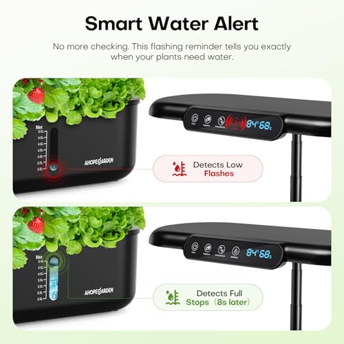 Hydroponics Growing System Kit: 12 Pods Temp & Humidity Monitor | Indoor Herb Garden with Full Spectrum LED Grow Light for Growing Vegetables, Herbs and Lettuce - Beginner Plant Gardeners - Mart Station
