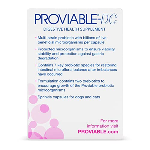 Nutramax Proviable Probiotics for Dogs & Cats, Sprinkle Capsules, 80ct - Mart Station