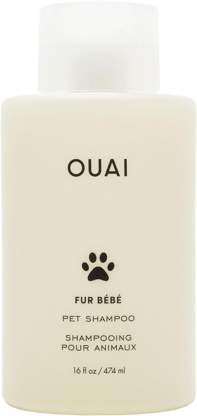 OUAI Fur Bébé Pet Shampoo, Mercer Street Scent - Dog Shampoo and Coat Wash for Hydrating, Cleansing and Adding Shine - Pet Supplies by OUAI (16 Fl Oz) - Mart Station
