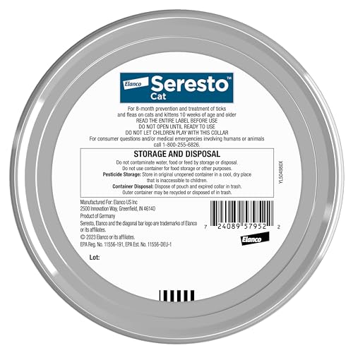 Seresto Cat Vet-Recommended Flea & Tick Treatment & Prevention Collar for Cats | 8 Months Protection - Mart Station