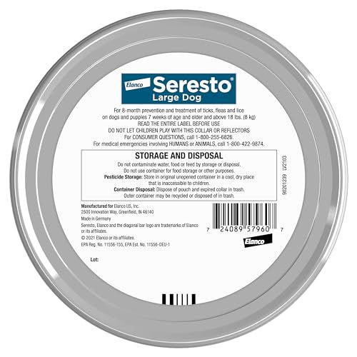 Seresto Flea & Tick Collar For Dogs Over 18 lbs., Treatment & Prevention, Vet-Recommend, 8 Month Protection - Mart Station