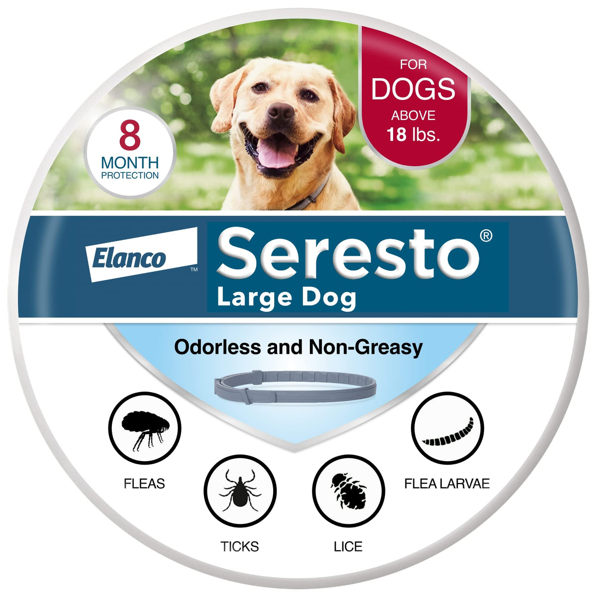 Seresto Flea & Tick Collar For Dogs Over 18 lbs., Treatment & Prevention, Vet-Recommend, 8 Month Protection - Mart Station