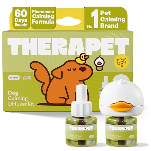 TheraPetMD 60-Day Dog Calming Diffuser Kit - Dog Pheromone Diffuser for Stress, Destructive Behavior, Pee Accidents, Separation Anxiety, Barking, Aggression & Chewing - 60-Day Refills Included - Mart Station