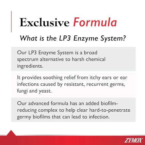 Zymox Advanced Formula Otic Plus Enzymatic Ear Solution for Dogs and Cats | with 1% Hydrocortisone, 1.25oz - Mart Station